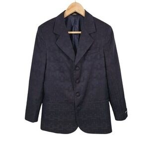 FUBU‎ Blazer Stripe & Geometric Pattern 4 Button Women's Size 14 Regular